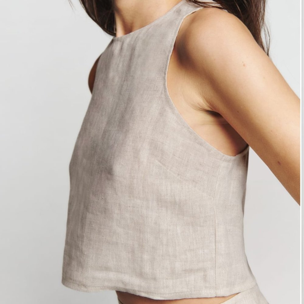 Reformation Jacinta Linen Top
